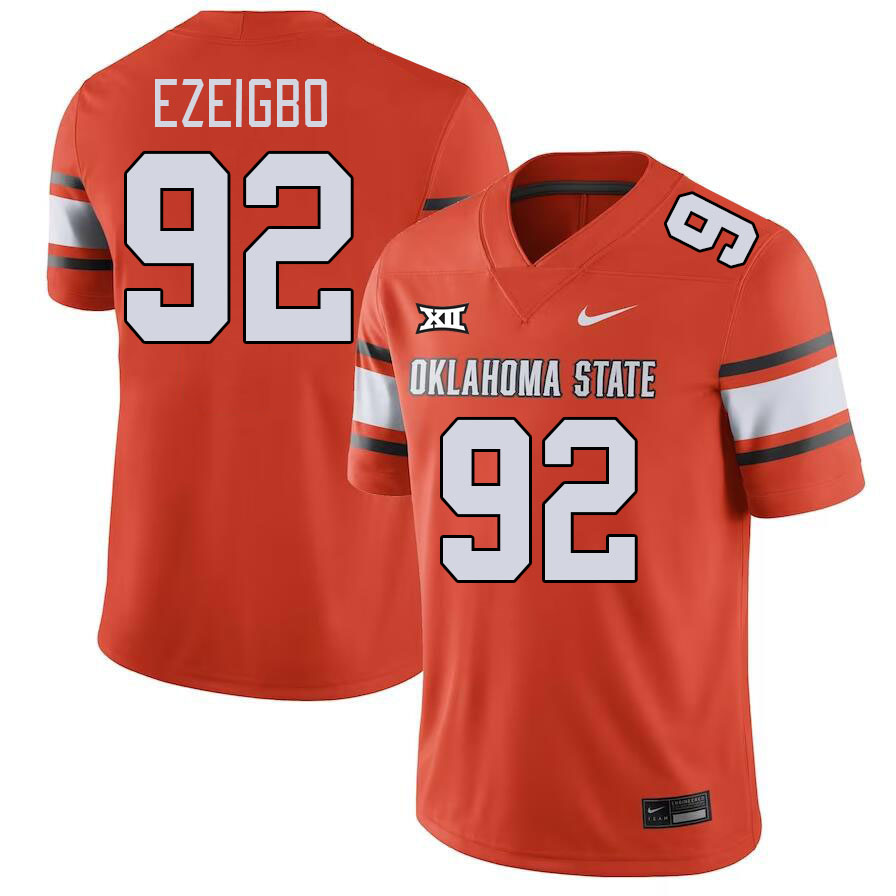 Men #92 Obi Ezeigbo Oklahoma State Cowboys College Football Jerseys Stitched-Orange